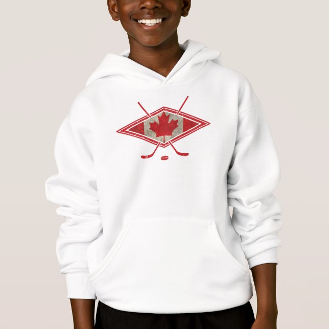 Sweat - shirt à capuche du logo du drapeau canadie (Devant)
