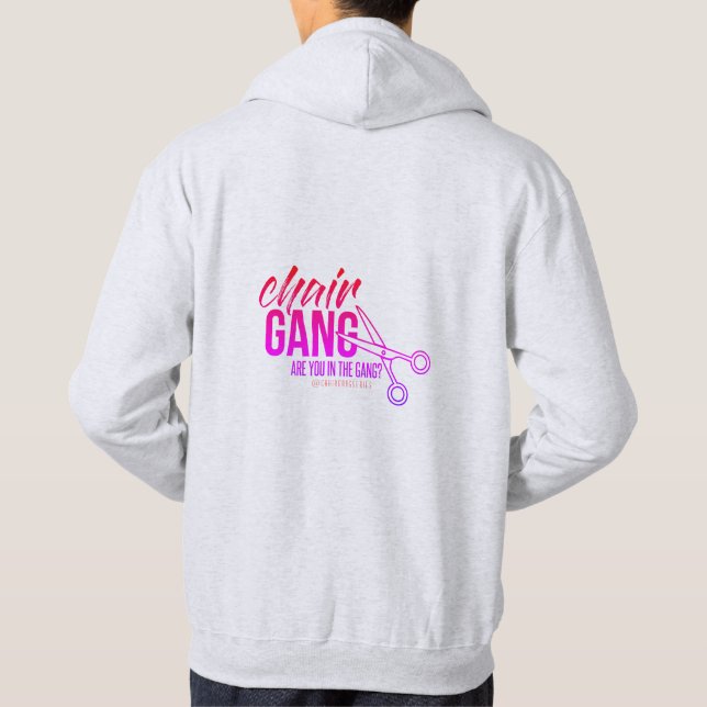 sweat - shirt à capuche du logo grisé CHAIR GANG (Dos)