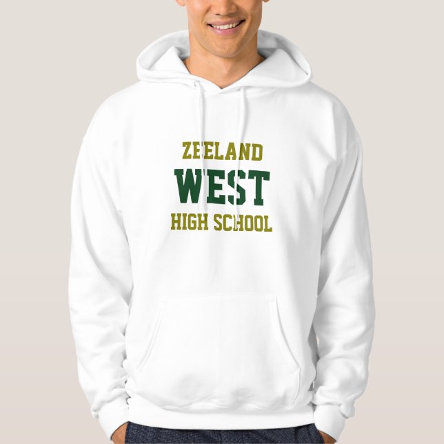 Sweat - shirt à capuche du lycée de Zeeland West (Devant)