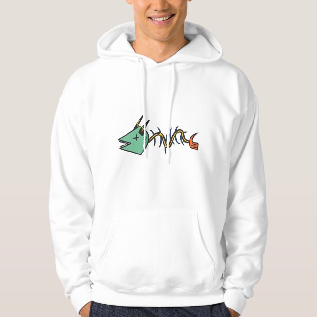 sweat - shirt à capuche "Éclair d'os de poisson" (Devant)
