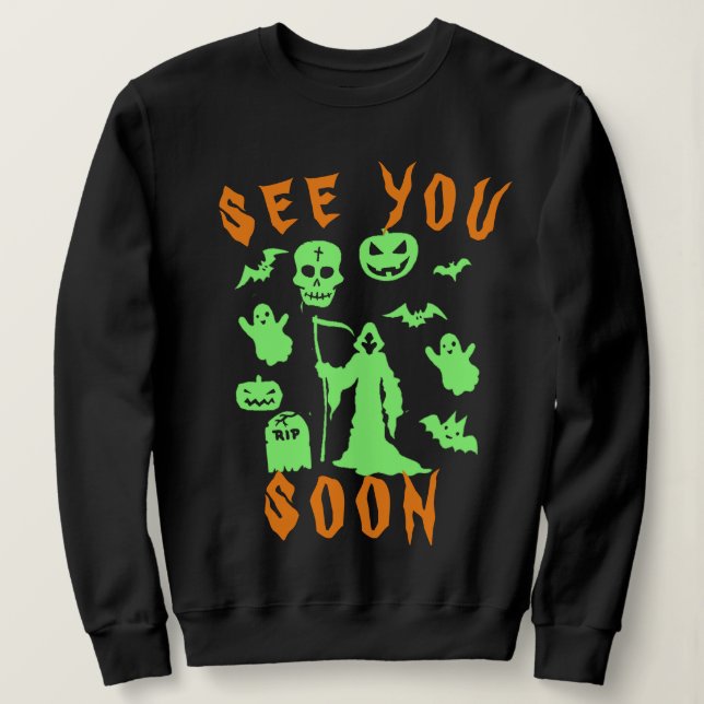 Sweat - shirt à capuche éffrayant Grim Reaper | Sw (Design devant)