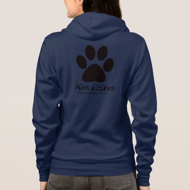 Sweat - shirt à capuche Empreinte de patte de patt (Dos)