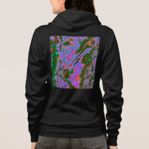 Sweat - shirt à capuche en marbre aigre