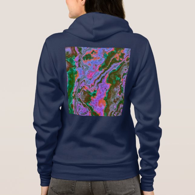 Sweat - shirt à capuche en marbre aigre (Dos)