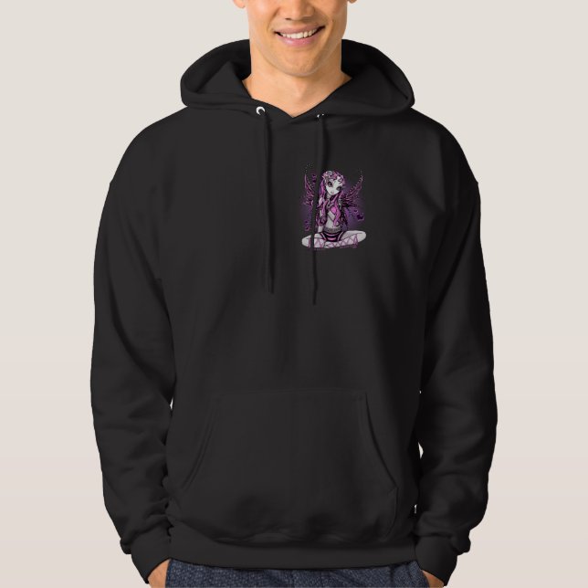 Sweat - shirt à capuche féerique rose de dentelle (Devant)