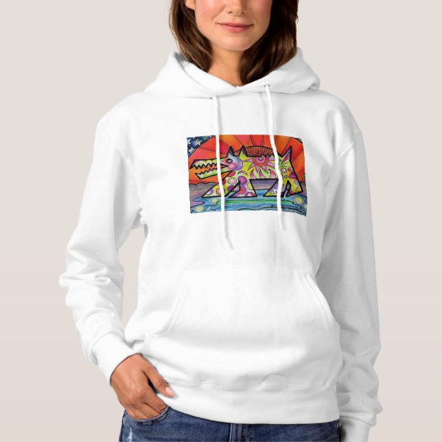 Sweat - shirt à capuche féminine de Sun Dog (Devant)