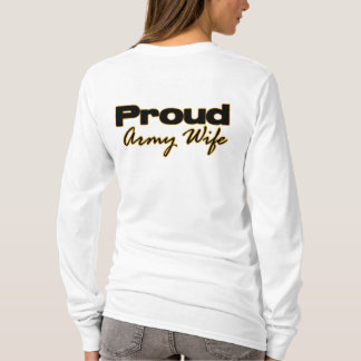Sweat - shirt à capuche fier d'épouse d'armée