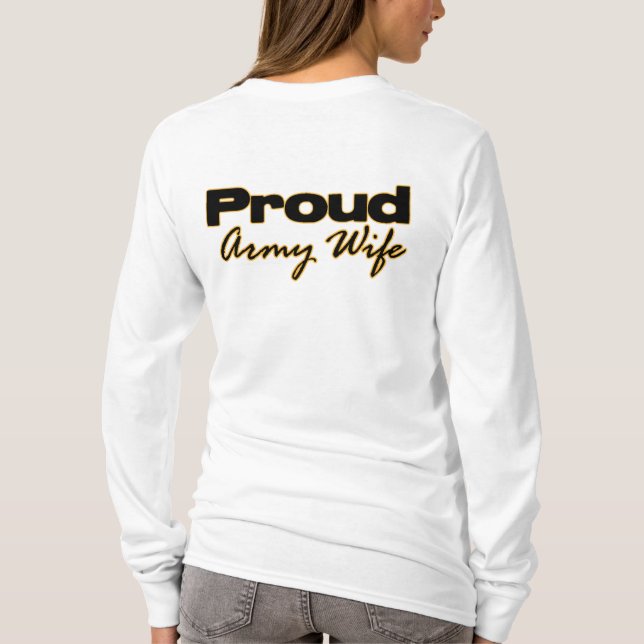 Sweat - shirt à capuche fier d'épouse d'armée (Dos)