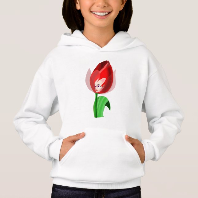 Sweat - shirt à capuche fille Tulip (Devant)