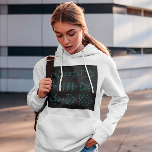 Sweat - shirt à capuche Flèches pointillées