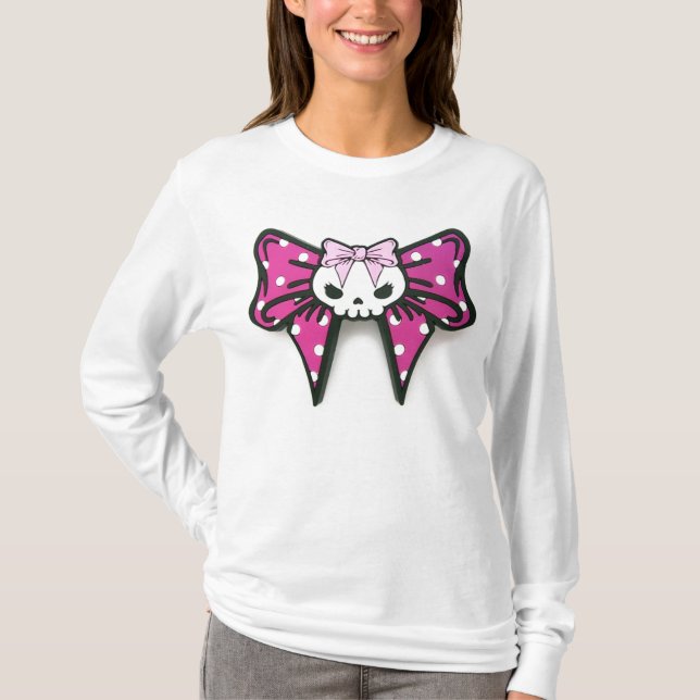 Sweat - shirt à capuche gainé blanc de crâne de (Devant)