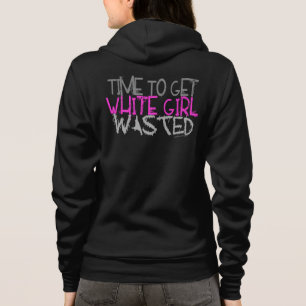 Sweat - shirt à capuche gaspillé par fille blanc