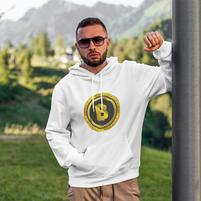 Sweat - shirt à capuche Golden Bitcoin (Créateur téléchargé)