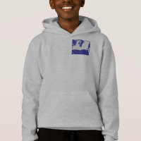 Sweat - shirt à capuche graphique bleu "Prenez la 
