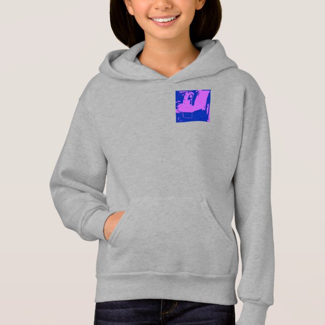 Sweat - shirt à capuche graphique Bubble Gum Blue  (Devant)