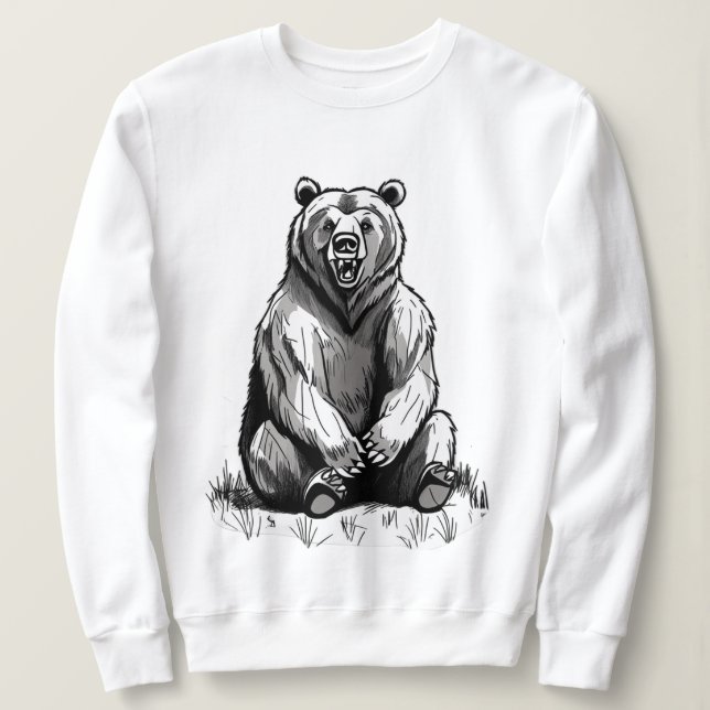 Sweat - shirt à capuche graphique Ours de nouveaut (Design devant)