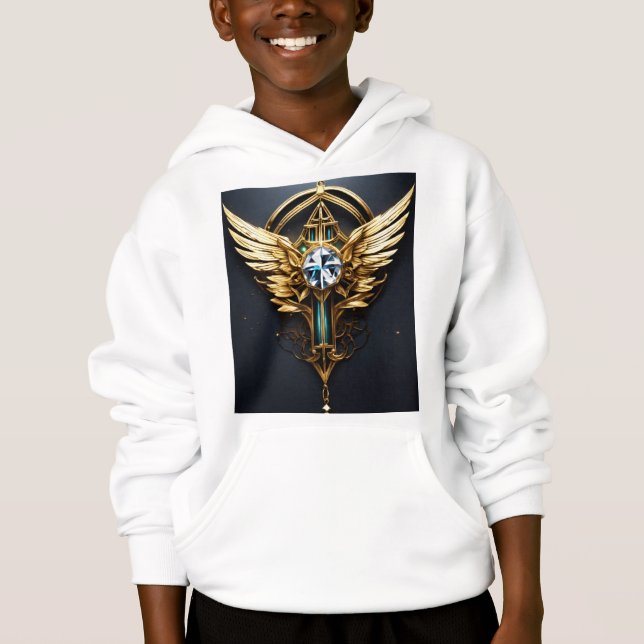 Sweat - shirt à capuche graphique pour garçon tend (Devant)