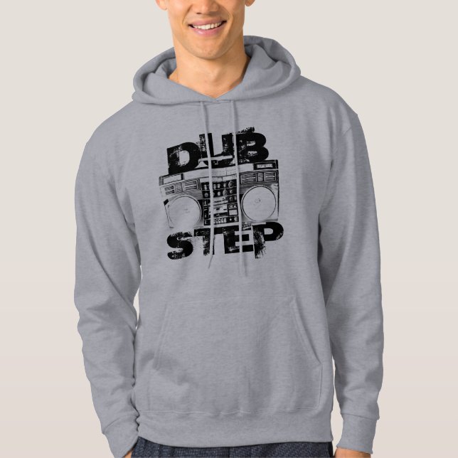 Sweat - shirt à capuche gris-clair de Dubstep (Devant)