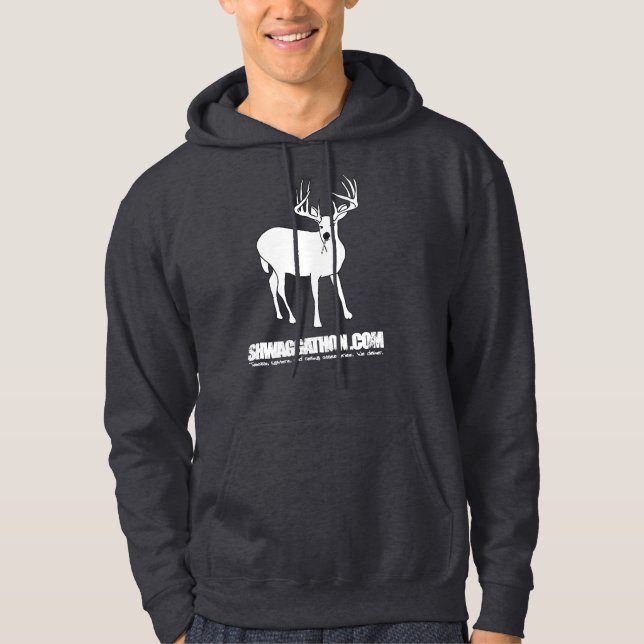Sweat - shirt à capuche gris-foncé de tabagisme de (Devant)
