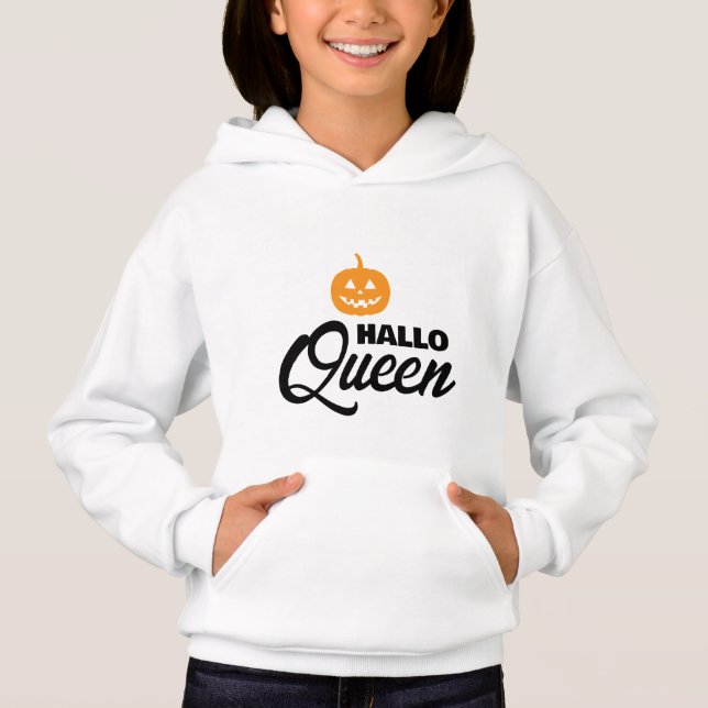 Sweat - shirt à capuche Hallo Queen pour enfants (Devant)