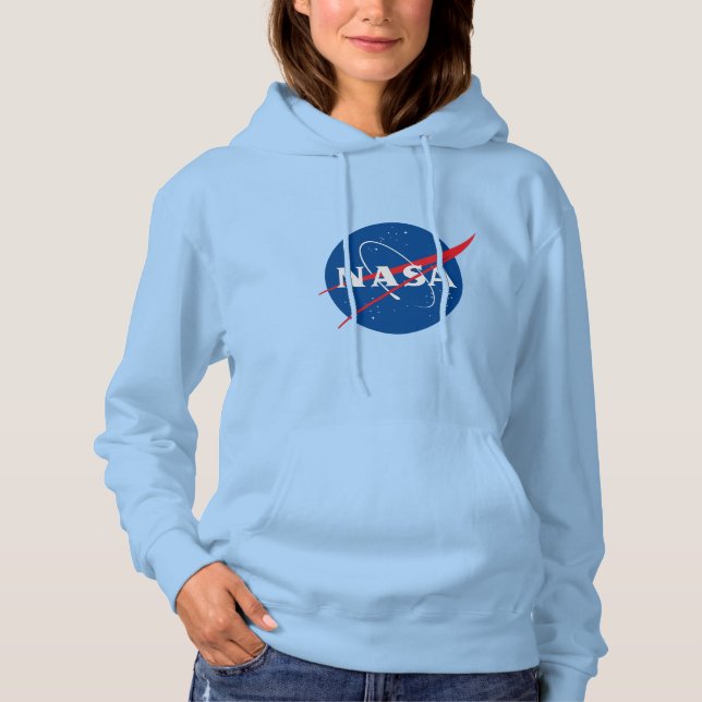 Sweat - shirt à capuche Iconique de la NASA (bleu  (Devant)