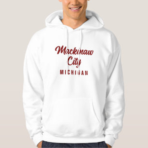 Sweat - shirt à capuche imprimé Mackinaw City Mich