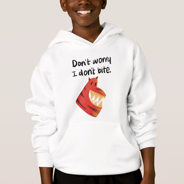 Sweat - shirt à capuche imprimé pour enfants (Devant)