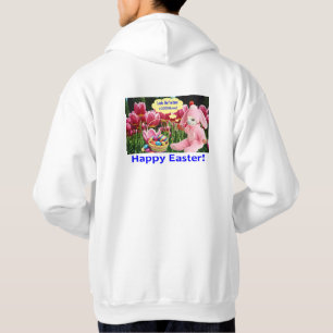 sweat - shirt à capuche. Joyeux Pâques. alpaga/lap