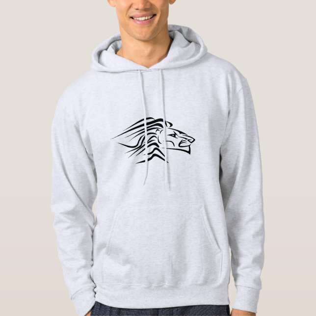 Sweat - shirt à capuche Lion en marche (Devant)