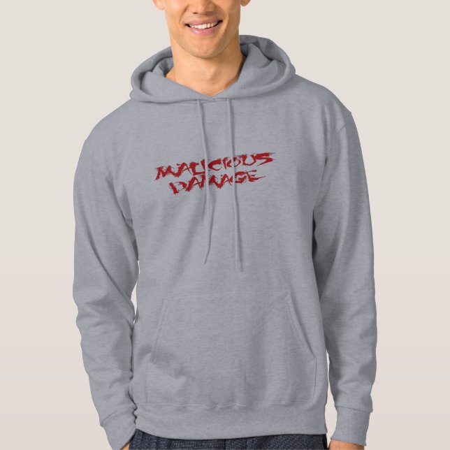 SWEAT - SHIRT À CAPUCHE MALVEILLANT DE DOMMAGES (Devant)
