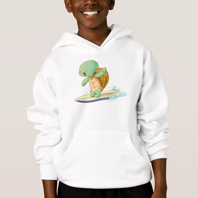 Sweat - shirt à capuche mignon de Kawaii de tortue (Devant)
