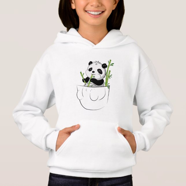 Sweat - shirt à capuche mignon de panda pour elle (Devant)