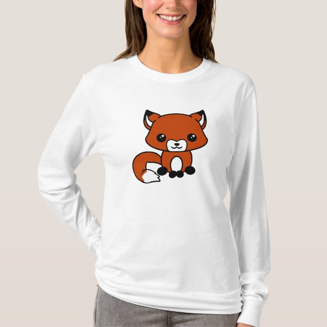 Sweat - shirt à capuche mignon de renard (Devant)