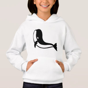 Sweat - shirt à capuche minimaliste de baleines Or