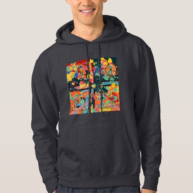 Sweat - shirt à capuche noir (Devant)