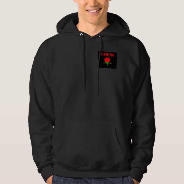 Sweat - shirt à capuche noir de la fermeture (Devant)