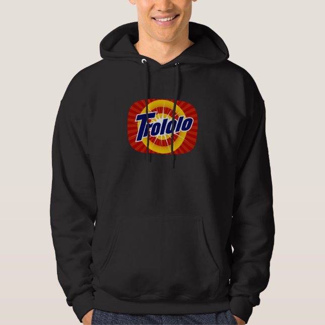 Sweat - shirt à capuche noir de Trololo TeeVee (Devant)