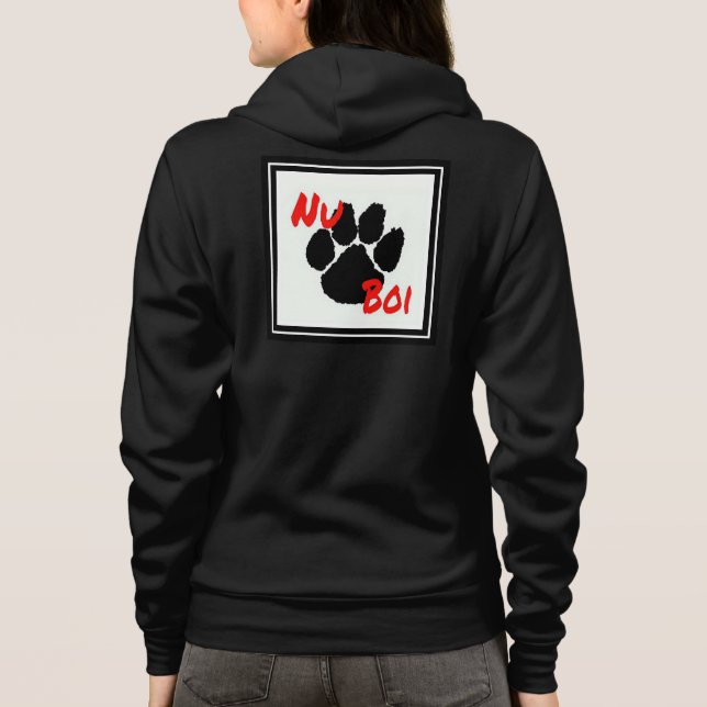 Sweat - shirt à capuche noir du NU Boi des femmes (Dos)