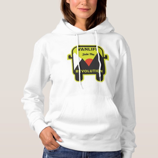Sweat - shirt à capuche nomade Best van life (Devant)