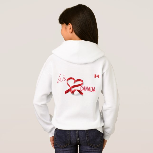 Sweat - shirt à capuche - Nous aimons le Canada (Dos entier)