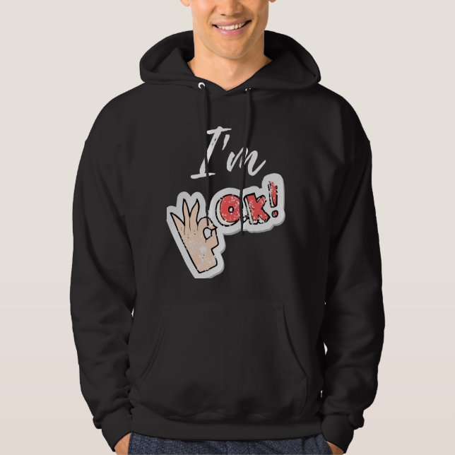 Sweat - shirt à capuche OKAY (Devant)