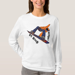 Sweat - shirt à capuche orange de surf des neiges