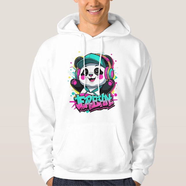 Sweat - shirt à capuche Panda Vibes de ‏ urbaine (Devant)