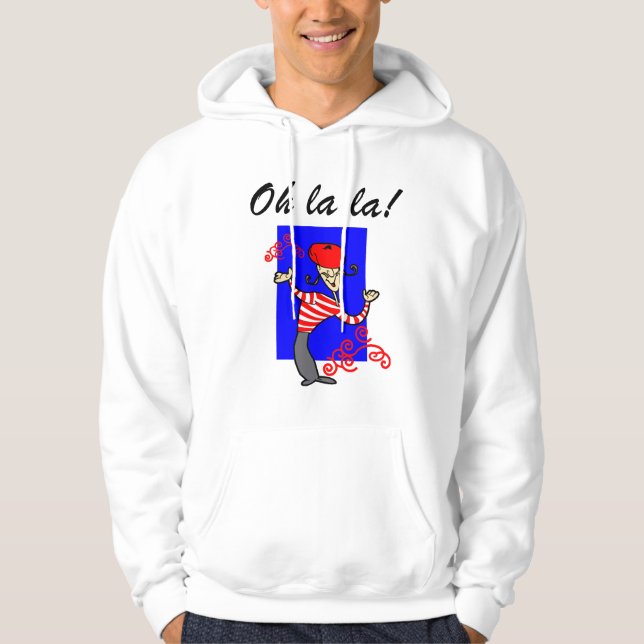 Sweat - shirt à capuche parisien de La de La de (Devant)