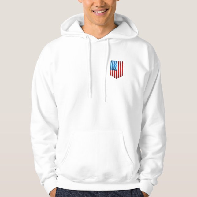 Sweat - shirt à capuche patriotique masculin (Devant)