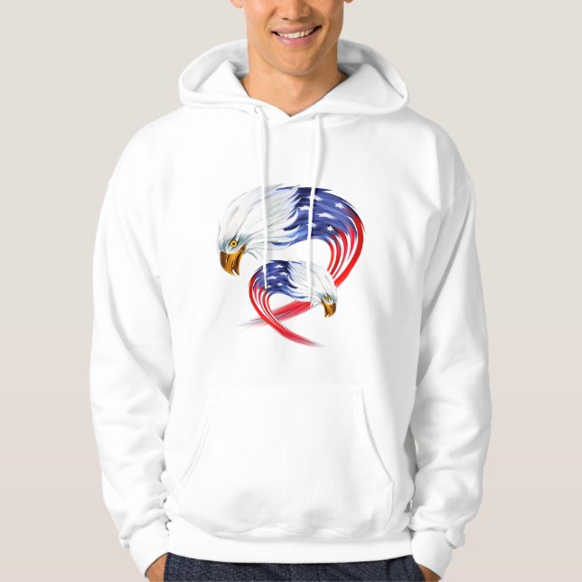 Sweat - shirt à capuche patriotique masculin (Devant)