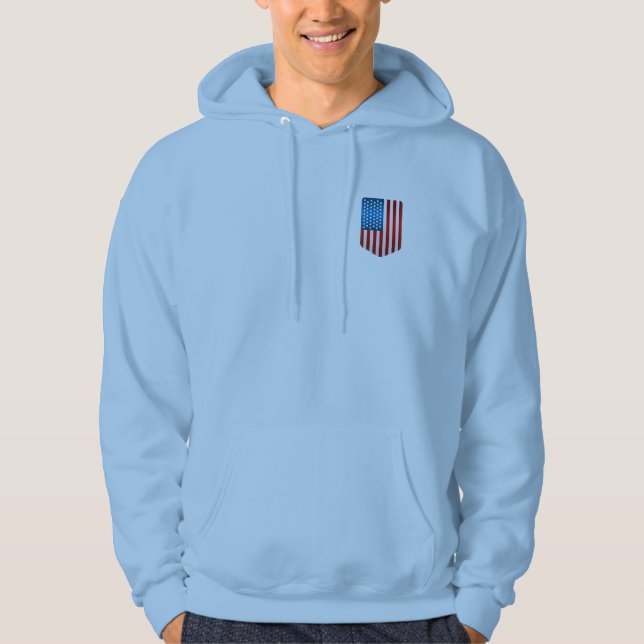 Sweat - shirt à capuche patriotique masculin (Devant)