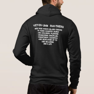 Sweat - shirt à capuche père vétéran - NOIR