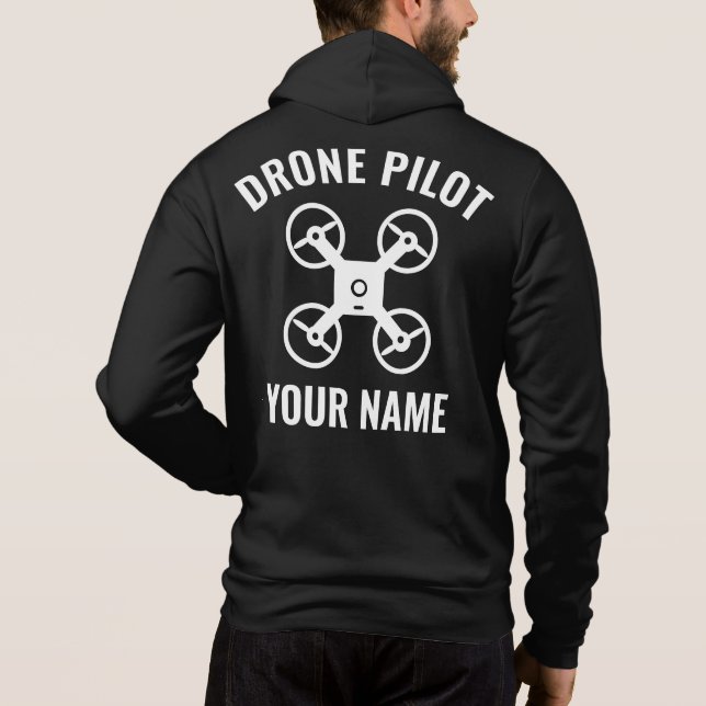 Sweat - shirt à capuche pilote de drone personnali (Dos)