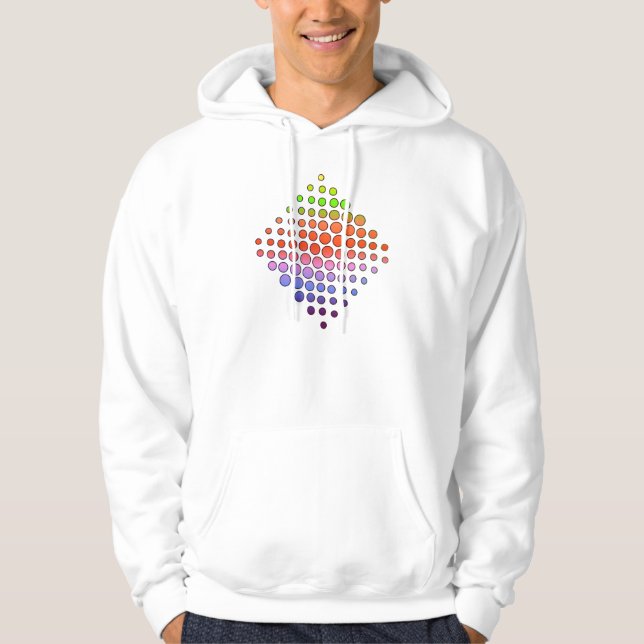Sweat - shirt à capuche pointillé par arc-en-ciel (Devant)